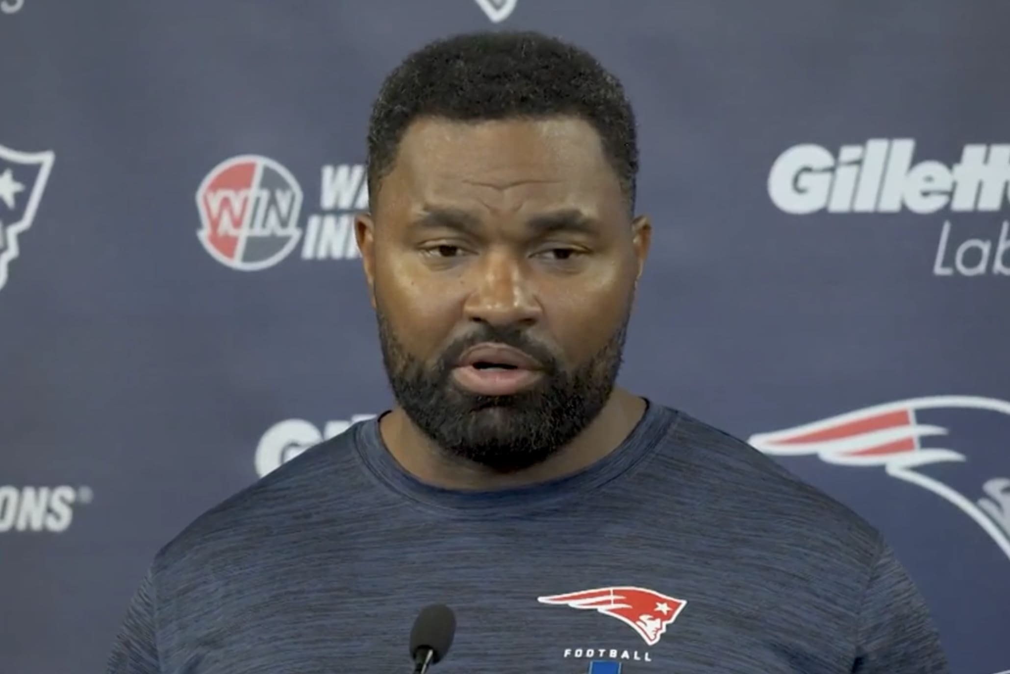 New England Patriots head coach Jerod Mayo